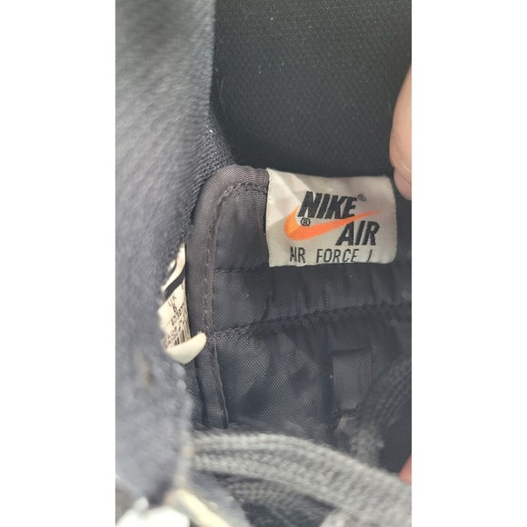 Nike Air Force 1 JUST DO IT Sneakers 7 Youth‎ Childrens Black Lace Up Shoes - Picture 12 of 13